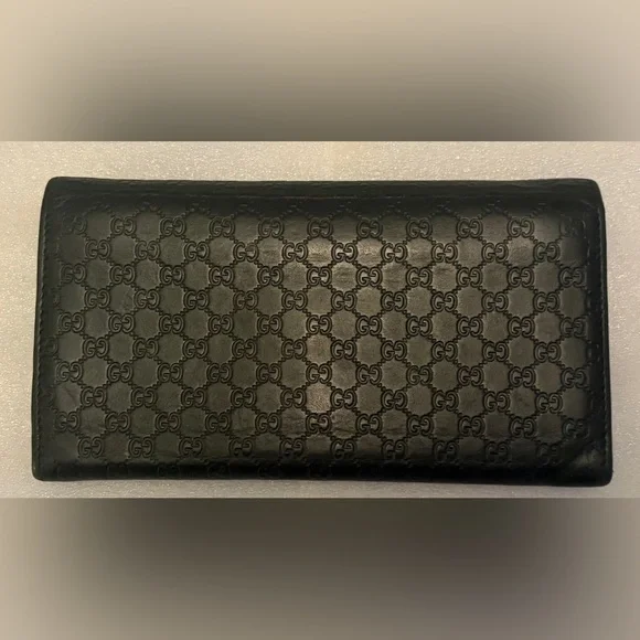 Gucci Microguccissima Continental Wallet Black Leather With COA - Picture 3 of 15